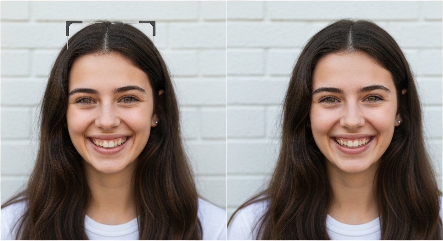 Comparação lado a lado de aparelho ortodôntico tradicional e alinhadores invisíveis