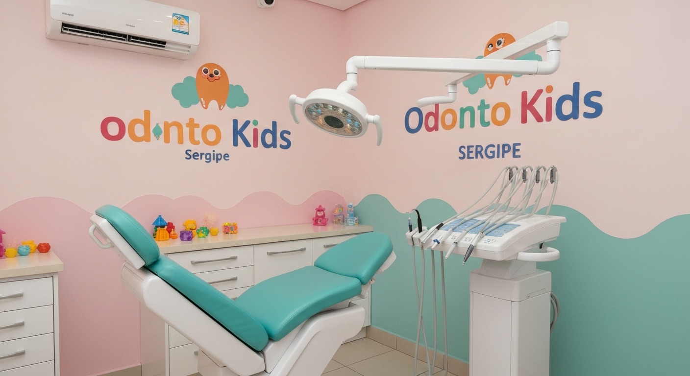 Criança recebendo cuidados odontológicos pós-tratamento de canal