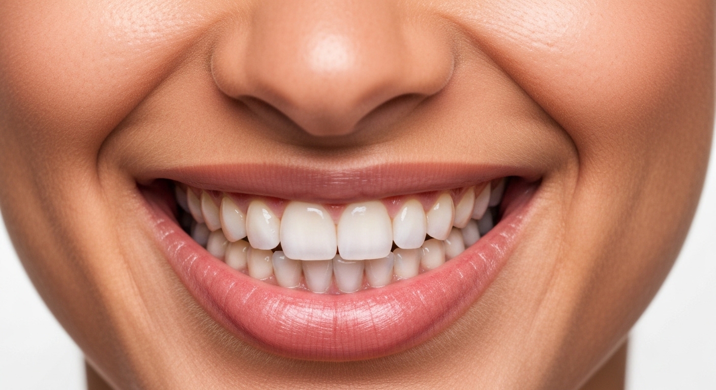 Sorriso saudável e confiante de uma pessoa, ilustrando as frenectomia labial indicações e benefícios para a saúde bucal.