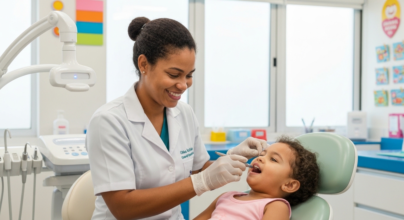 Odontopediatra atendendo criança na OdontoKids Sergipe